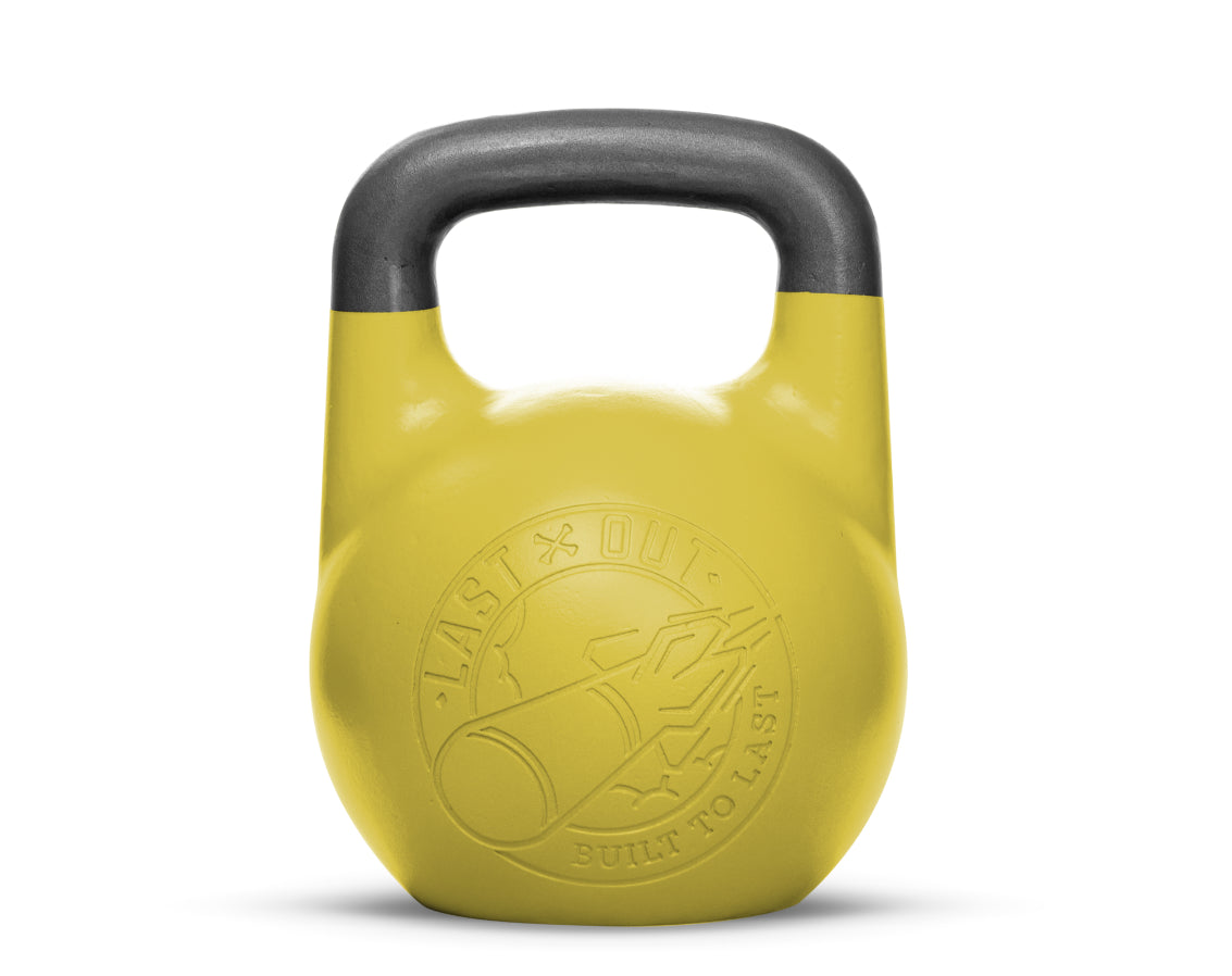 Kettlebell profesional deportiva de 16kg amarilla